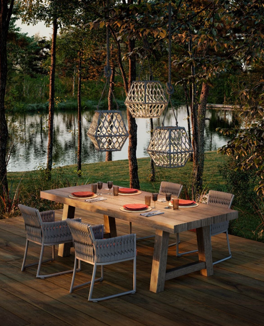 Dining Set Basket & Coco & Yakimour Lamps(Outdoor)