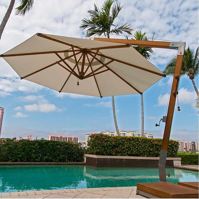 Bambrella Levante Side Wind Bamboo Parasol - Image 5