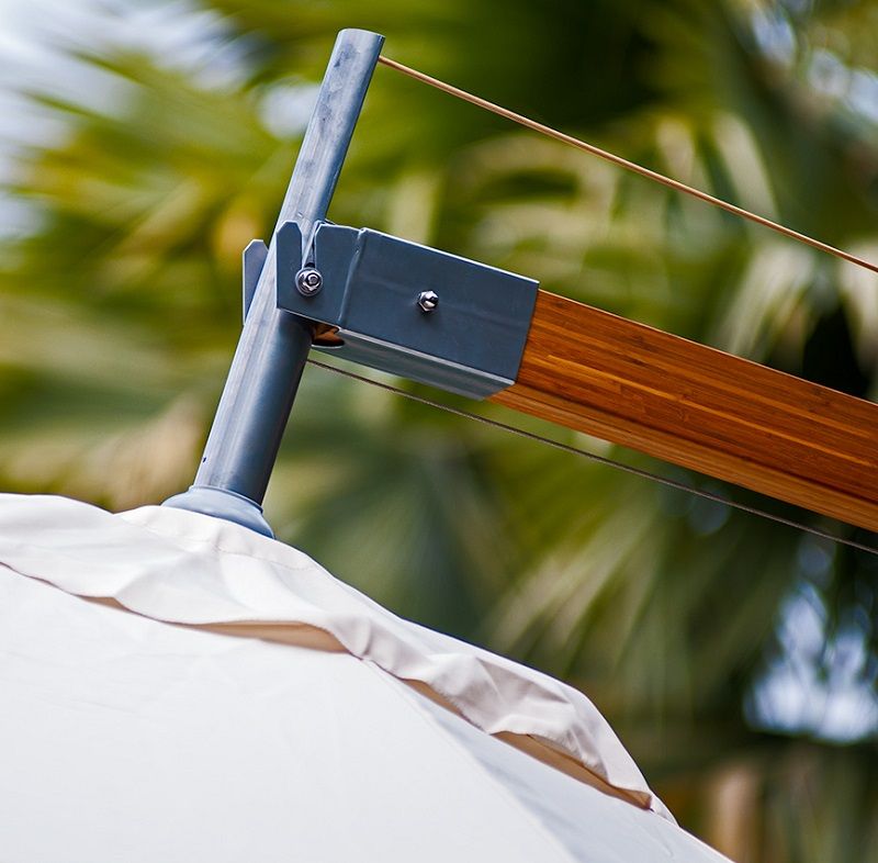 Bambrella Levante Side Wind Bamboo Parasol - Image 4